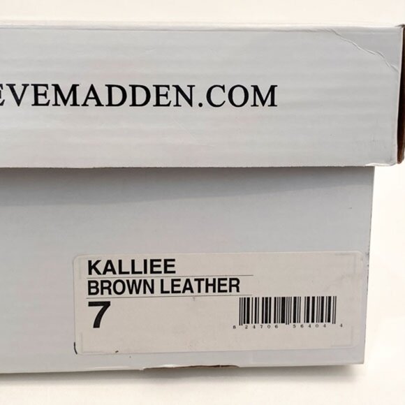 Steve Madden Tan Leather Heel Sandals Size 7 - Picture 11 of 13